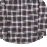 JACHS Mens Black & Grey Check Shirt L Cotton Blend Long Sleeve Casual