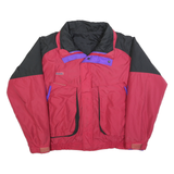 COLUMBIA Mens Red & Black Polyester Outerwear Jacket XL Zip Plain Casual