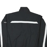NIKE Mens Black & White McMaster Ice Hockey Sports Zip Nylon Jacket S