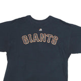 MAJESTIC Mens Black Giants Graphic T-Shirt XL Cotton Crew Neck Short Sleeve