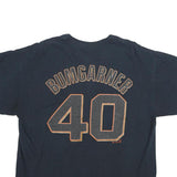 MAJESTIC Mens Black Giants Graphic T-Shirt XL Cotton Crew Neck Short Sleeve