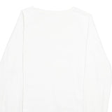 LEVI'S Mens White S Crew Neck Sweatshirt Cotton Logo Print Casual Pullover