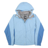 THE NORTH FACE Womens Blue & Light Blue Zip Jacket M Polyester Blend Outdoor