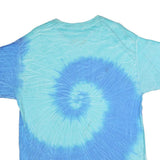 GILDAN Mens Blue Tie Dye Destin Florida Graphic T-Shirt L Crew Neck Short Sleeve