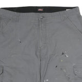 DICKIES Mens Shorts Grey Cargo Cotton L W40 Workwear Pockets