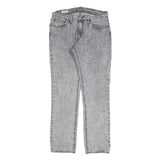 LEVI'S 511 BIG E Mens Jeans Grey Slim Straight Denim Medium W32 L32 Zip