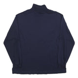 POLO RALPH LAUREN Mens Navy Blue Roll Neck XL Cotton Blend Sweatshirt Pullover