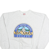 HANES Mens Grey Bay Area Oregon Crew Neck L Cotton Graphic Sweatshirt