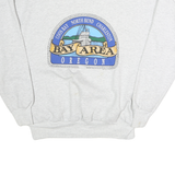 HANES Mens Grey Bay Area Oregon Crew Neck L Cotton Graphic Sweatshirt