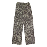 RSQ Womens Regular Fit Wide-Leg Denim Cotton Blend Zebra Print W26 L31 Button