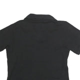 CHASE AUTHENTICS Womens Black Polo Short Sleeve V-Neck Racing Logo S