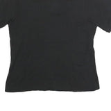 CHASE AUTHENTICS Womens Black Polo Short Sleeve V-Neck Racing Logo S