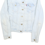LEVI'S Womens Blue Denim Jacket M Cotton Button Classic Casual Outerwear