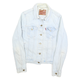 LEVI'S Womens Blue Denim Jacket M Cotton Button Classic Casual Outerwear
