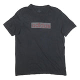 ADIDAS Mens Black Graphic T-Shirt XL Short Sleeve Crew Neck Cotton Blend Casual
