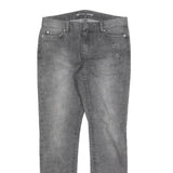 MICHAEL KORS Womens Slim Fit Grey Denim Slim Jeans W30 L30 Cotton Blend Zip