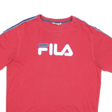 FILA Mens Red & Blue Graphic T-Shirt XL Short Sleeve Crew Neck Sportswear