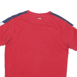 FILA Mens Red & Blue Graphic T-Shirt XL Short Sleeve Crew Neck Sportswear