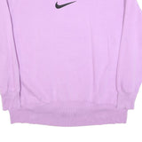 NIKE Womens Purple Crew Neck Sweatshirt L Cotton Casual Pullover