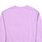 NIKE Womens Purple Crew Neck Sweatshirt L Cotton Casual Pullover
