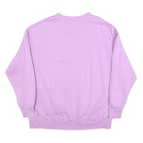 NIKE Womens Purple Crew Neck Sweatshirt L Cotton Casual Pullover