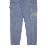 KARL KANI Womens Jeans Blue Relaxed Straight Denim Medium W32 L32 Embroidered