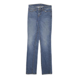 LEVI'S Womens Slim Blue Denim Jeans W25 L31 Zip Classic Fit Straight