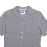 LEE Womens Black & White Check Shirt M Cotton Button Sleeve Casual