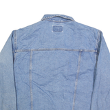LEE Mens Blue Denim Cotton Classic Button XL Plain Jacket Casual Retro