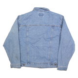 LEE Mens Blue Denim Cotton Classic Button XL Plain Jacket Casual Retro