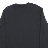 CHAMPION Mens Black Cotton Blend Crew Neck S Logo Embroidered Sweatshirt