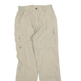 IGUANA Womens Beige Polyester Blend Regular Cargo Trousers W26 L30 Outdoors Zip