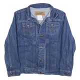 WRANGLER Girls Blue Denim Jacket L Cotton Button Closure Classic Fit Western