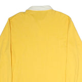 NAUTICA Mens Yellow & White Long Sleeve Plain XL Cotton Polo Shirt