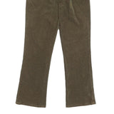 RALPH LAUREN Womens Cotton Blend Brown Relaxed Straight Trousers W28 L29