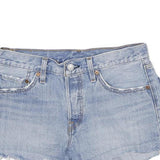 LEVI'S Womens Shorts Blue Denim Casual Cut-Off S W26 501 Classic Fit