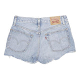 LEVI'S Womens Shorts Blue Denim Casual Cut-Off S W26 501 Classic Fit