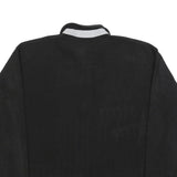 GYMNASIUM Mens Black Polo Shirt XL Long Sleeve Plain Cotton Blend Casual