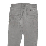 DICKIES Mens Regular Fit Grey Cotton Blend Denim Jeans W38 L30 Workwear Zip