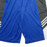 ADIDAS Mens Shorts Blue & Grey Polyester Blend XL W30 Sports Casual