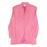 ARC Womens Pink Jacket 12 Polyester Blend Button Closure Classic Fit Plain