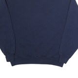 JERZEES Mens Navy Blue Sailing Florida Crew Neck Sweatshirt M Cotton