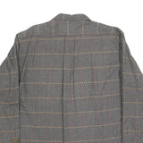 EAGLE Mens Grey Check Shirt XL Button Collar Long Sleeve Cotton Blend