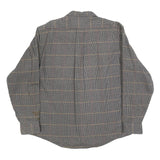 EAGLE Mens Grey Check Shirt XL Button Collar Long Sleeve Cotton Blend