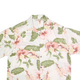 SUNNY ISLAND Mens White & Pink Floral Rayon Shirt XL Tropical Hawaiian Beachwear