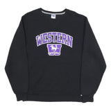 RUSSELL ATHLETIC Mens Black Western Mustangs Crew Neck L Sweatshirt Cotton Blend