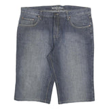 VINTAGE LOOK Mens Denim Blue Casual Shorts XL W40 Cotton Blend Workwear
