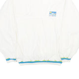Womens White Polyester Blend Plain Casual L Jacket With Colour Trim And Graphic