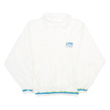 Womens White Polyester Blend Plain Casual L Jacket With Colour Trim And Graphic