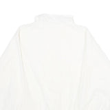 Womens White Polyester Blend Plain Casual L Jacket With Colour Trim And Graphic